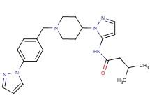 3-methyl-N-(1-{1-[4-(1H-pyrazol-1-yl)benzyl]-4-piperidinyl}-1H-pyrazol-5-yl)butanamide