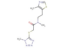 N-methyl-2-[(1-methyl-1H-tetrazol-5-yl)thio]-N-[2-(4-methyl-1,3-thiazol-5-yl)ethyl]acetamide