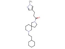 7-(2-cyclohexylethyl)-2-[3-(1-methyl-1H-pyrazol-4-yl)propanoyl]-2,7-diazaspiro[4.5]decane