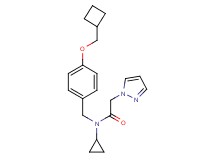 N-[4-(cyclobutylmethoxy)benzyl]-N-cyclopropyl-2-(1H-pyrazol-1-yl)acetamide