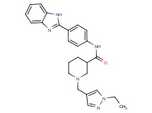 N-[4-(1H-benzimidazol-2-yl)phenyl]-1-[(1-ethyl-1H-pyrazol-4-yl)methyl]-3-piperidinecarboxamide