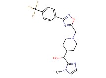 (1-methyl-1H-imidazol-2-yl)[1-({3-[4-(trifluoromethyl)phenyl]-1,2,4-oxadiazol-5-yl}methyl)-4-piperidinyl]methanol