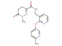 1-methyl-N-({2-[(6-methyl-3-pyridinyl)oxy]-3-pyridinyl}methyl)-6-oxo-1,4,5,6-tetrahydro-3-pyridazinecarboxamide