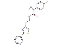 1-(4-fluorophenyl)-N-{2-[2-(3-pyridinyl)-1,3-thiazol-4-yl]ethyl}cyclopropanecarboxamide