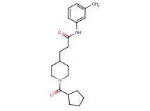 3-[1-(cyclopentylcarbonyl)-4-piperidinyl]-N-(3-methylphenyl)propanamide