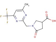1-{[4-methyl-6-(trifluoromethyl)pyrimidin-2-yl]methyl}-5-oxopyrrolidine-3-carboxylic acid