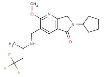 6-cyclopentyl-2-methoxy-3-{[(3,3,3-trifluoro-1-methylpropyl)amino]methyl}-6,7-dihydro-5H-pyrrolo[3,4-b]pyridin-5-one