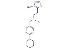 N-[(2-cyclohexyl-5-pyrimidinyl)methyl]-N-methyl-2-(4-methyl-1,3-thiazol-5-yl)ethanamine