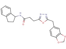 3-[5-(1,3-benzodioxol-5-ylmethyl)-1,3,4-oxadiazol-2-yl]-N-(2,3-dihydro-1H-inden-1-yl)propanamide