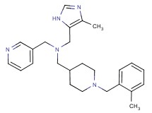 1-[1-(2-methylbenzyl)piperidin-4-yl]-N-[(4-methyl-1H-imidazol-5-yl)methyl]-N-(pyridin-3-ylmethyl)methanamine