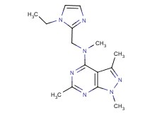 N-[(1-ethyl-1H-imidazol-2-yl)methyl]-N,1,3,6-tetramethyl-1H-pyrazolo[3,4-d]pyrimidin-4-amine