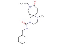 N-(cyclohexylmethyl)-9-ethyl-1-methyl-10-oxo-1,4,9-triazaspiro[5.6]dodecane-4-carboxamide