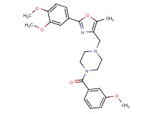 1-{[2-(3,4-dimethoxyphenyl)-5-methyl-1,3-oxazol-4-yl]methyl}-4-(3-methoxybenzoyl)piperazine