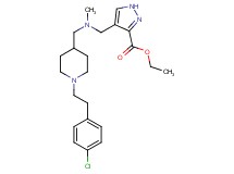 ethyl 4-{[({1-[2-(4-chlorophenyl)ethyl]-4-piperidinyl}methyl)(methyl)amino]methyl}-1H-pyrazole-3-carboxylate