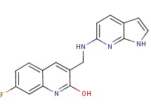 7-fluoro-3-[(1H-pyrrolo[2,3-b]pyridin-6-ylamino)methyl]-2-quinolinol