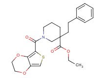 ethyl 1-(2,3-dihydrothieno[3,4-b][1,4]dioxin-5-ylcarbonyl)-3-(2-phenylethyl)-3-piperidinecarboxylate