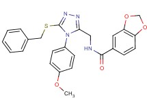 N-{[5-(benzylthio)-4-(4-methoxyphenyl)-4H-1,2,4-triazol-3-yl]methyl}-1,3-benzodioxole-5-carboxamide