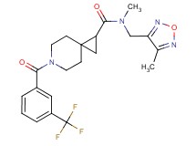 N-methyl-N-[(4-methyl-1,2,5-oxadiazol-3-yl)methyl]-6-[3-(trifluoromethyl)benzoyl]-6-azaspiro[2.5]octane-1-carboxamide
