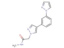N-methyl-2-{4-[3-(1H-pyrazol-1-yl)phenyl]-1H-pyrazol-1-yl}acetamide