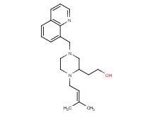 2-[1-(3-methyl-2-buten-1-yl)-4-(8-quinolinylmethyl)-2-piperazinyl]ethanol