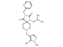 8-[(1,5-dimethyl-1H-pyrazol-4-yl)methyl]-1-isobutyl-3-(2-pyridinylmethyl)-1,3,8-triazaspiro[4.5]decane-2,4-dione