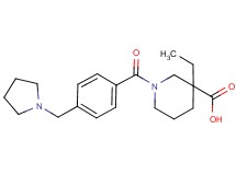3-ethyl-1-[4-(1-pyrrolidinylmethyl)benzoyl]-3-piperidinecarboxylic acid