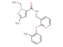 1-ethyl-3-methyl-N-{[2-(2-methylphenoxy)-3-pyridinyl]methyl}-1H-pyrazole-5-carboxamide