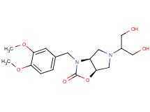 (3aS*,6aR*)-3-(3,4-dimethoxybenzyl)-5-[2-hydroxy-1-(hydroxymethyl)ethyl]hexahydro-2H-pyrrolo[3,4-d][1,3]oxazol-2-one