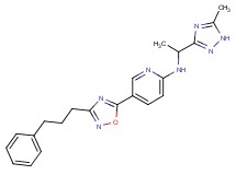 N-[1-(5-methyl-1H-1,2,4-triazol-3-yl)ethyl]-5-[3-(3-phenylpropyl)-1,2,4-oxadiazol-5-yl]pyridin-2-amine