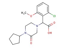 (2-chloro-6-methoxyphenyl)(4-cyclopentyl-3-oxopiperazin-1-yl)acetic acid