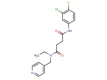 N'-(3-chloro-4-fluorophenyl)-N-ethyl-N-(pyridin-4-ylmethyl)succinamide