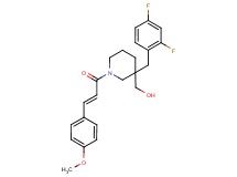 {3-(2,4-difluorobenzyl)-1-[(2E)-3-(4-methoxyphenyl)-2-propenoyl]-3-piperidinyl}methanol