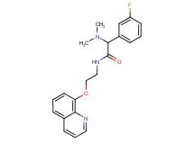 2-(dimethylamino)-2-(3-fluorophenyl)-N-[2-(8-quinolinyloxy)ethyl]acetamide