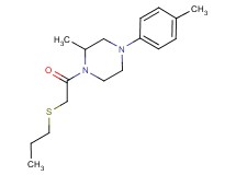 2-methyl-4-(4-methylphenyl)-1-[(propylthio)acetyl]piperazine