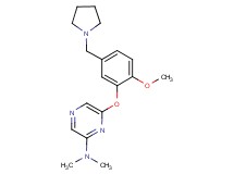 6-[2-methoxy-5-(pyrrolidin-1-ylmethyl)phenoxy]-N,N-dimethylpyrazin-2-amine
