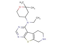 N-(2,2-dimethyltetrahydro-2H-pyran-4-yl)-N-ethyl-5,6,7,8-tetrahydropyrido[4',3':4,5]thieno[2,3-d]pyrimidin-4-amine dihydrochloride