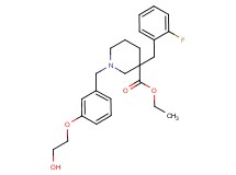 ethyl 3-(2-fluorobenzyl)-1-[3-(2-hydroxyethoxy)benzyl]-3-piperidinecarboxylate