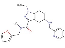 1-ethyl-N-(2-furylmethyl)-N-methyl-5-[(2-pyridinylmethyl)amino]-4,5,6,7-tetrahydro-1H-indazole-3-carboxamide