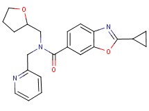 2-cyclopropyl-N-(2-pyridinylmethyl)-N-(tetrahydro-2-furanylmethyl)-1,3-benzoxazole-6-carboxamide