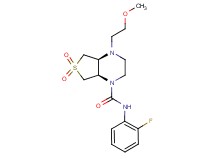 (4aS*,7aR*)-N-(2-fluorophenyl)-4-(2-methoxyethyl)hexahydrothieno[3,4-b]pyrazine-1(2H)-carboxamide 6,6-dioxide