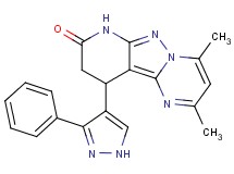 2,4-dimethyl-10-(3-phenyl-1H-pyrazol-4-yl)-9,10-dihydropyrido[2',3':3,4]pyrazolo[1,5-a]pyrimidin-8(7H)-one