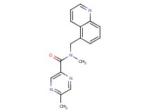 N,5-dimethyl-N-(5-quinolinylmethyl)-2-pyrazinecarboxamide