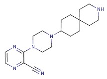 3-[4-(3-azaspiro[5.5]undec-9-yl)-1-piperazinyl]-2-pyrazinecarbonitrile dihydrochloride
