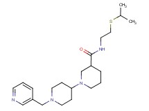 N-[2-(isopropylthio)ethyl]-1'-(pyridin-3-ylmethyl)-1,4'-bipiperidine-3-carboxamide