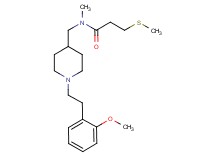 N-({1-[2-(2-methoxyphenyl)ethyl]-4-piperidinyl}methyl)-N-methyl-3-(methylthio)propanamide