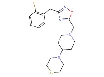 4-(1-{[3-(2-fluorobenzyl)-1,2,4-oxadiazol-5-yl]methyl}-4-piperidinyl)thiomorpholine