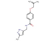 4-[(2-methylprop-2-en-1-yl)oxy]-N-[(3-methyl-1H-pyrazol-5-yl)methyl]benzamide
