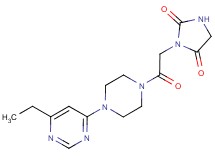 3-{2-[4-(6-ethyl-4-pyrimidinyl)-1-piperazinyl]-2-oxoethyl}-2,4-imidazolidinedione