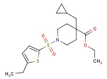 ethyl 4-(cyclopropylmethyl)-1-[(5-ethyl-2-thienyl)sulfonyl]-4-piperidinecarboxylate