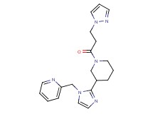 2-[(2-{1-[3-(1H-pyrazol-1-yl)propanoyl]-3-piperidinyl}-1H-imidazol-1-yl)methyl]pyridine